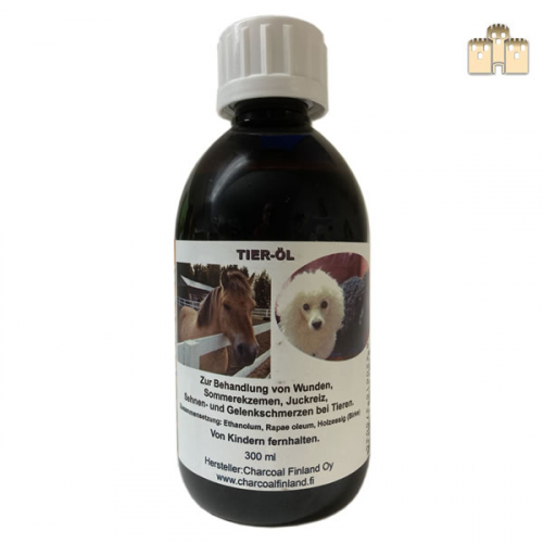 Birkenteer Tieröl Hautöl für Tiere bei Juckreiz, Ekzeme und Gelenkschmerzen 300 ml